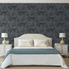 DUTCH WALLCOVERINGS Tapeta Onyx, antracytowo-złota