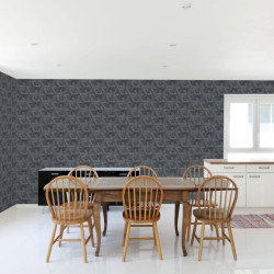 DUTCH WALLCOVERINGS Tapeta Onyx, antracytowo-złota