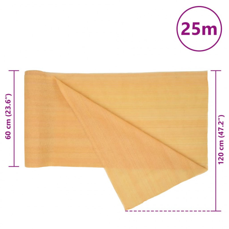 Siatka cieniująca, kolor piaskowy, 1,2x25 m, HDPE, 75 g/m²
