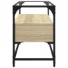 Szafka pod TV ze szklanym blatem, dąb sonoma, 80x35x51 cm