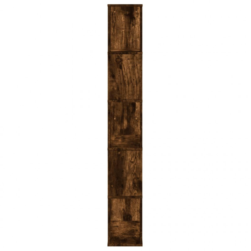 5-poziomowy regał, przydymiony dąb, 80,5x23,5x162,5 cm