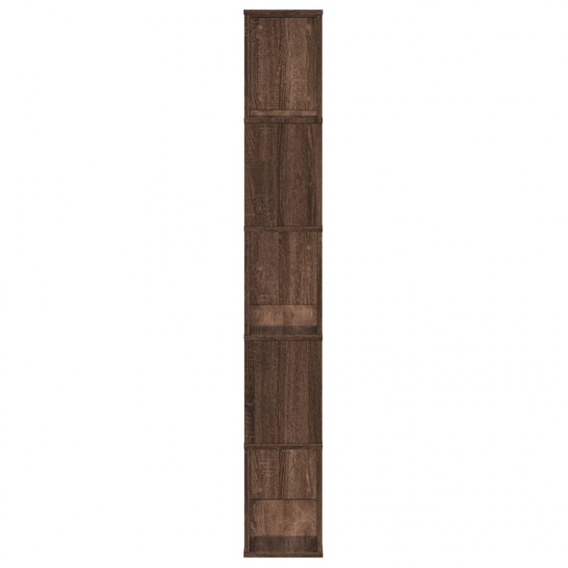 5-poziomowy regał na książki, brązowy dąb, 80,5x23,5x162,5 cm