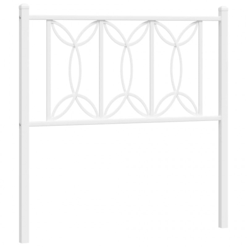 Metalowe wezgłowie, białe, 90 cm