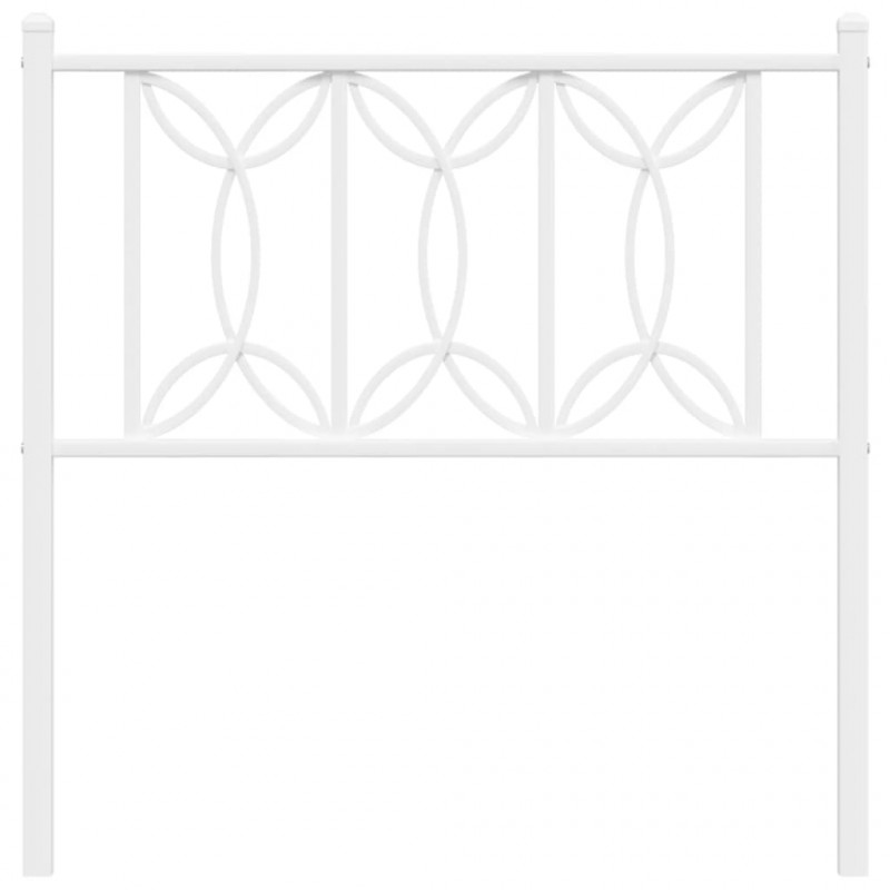 Metalowe wezgłowie, białe, 90 cm