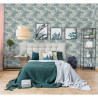 DUTCH WALLCOVERINGS Tapeta Tropical, beżowo-jasnoniebieska