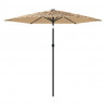 Parasol ogrodowy na stalowym słupku, brązowy, 268x268x226 cm