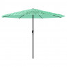 Parasol ogrodowy na stalowym słupku, zielony, 388x388x248 cm