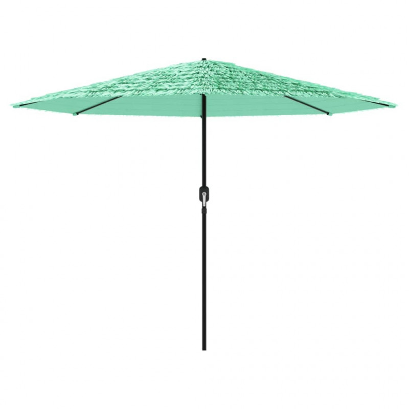 Parasol ogrodowy na stalowym słupku, zielony, 388x388x248 cm