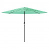 Parasol ogrodowy na stalowym słupku, zielony, 388x388x248 cm