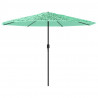 Parasol ogrodowy na stalowym słupku, zielony, 388x388x248 cm