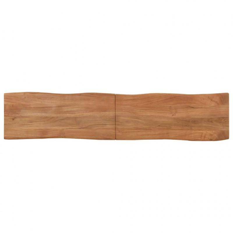 Ławka, 160 cm, lite drewno akacjowe i stal