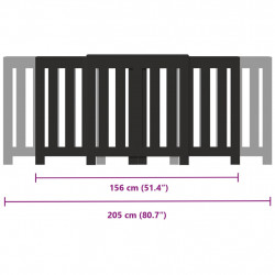 Osłona na grzejnik, czarna, 205x21,5x83,5 cm