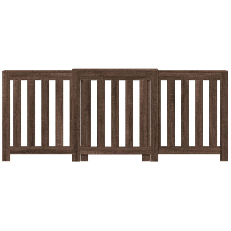 Osłona na grzejnik, brązowy dąb, 205x21,5x83,5 cm