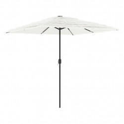 Parasol ogrodowy na stalowym słupku, biały, 248x248x248 cm