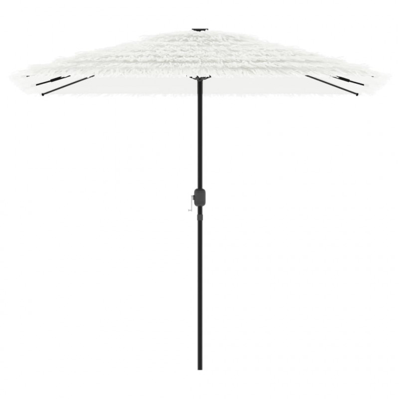 Parasol ogrodowy na stalowym słupku, biały, 248x248x248 cm