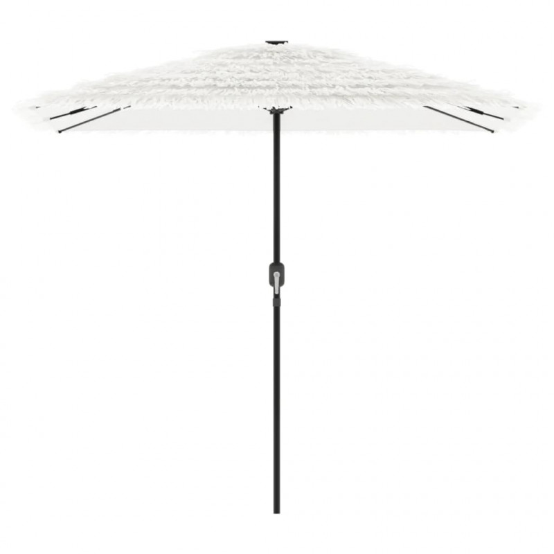 Parasol ogrodowy na stalowym słupku, biały, 248x248x248 cm