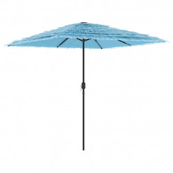 Parasol ogrodowy na stalowym słupku, niebieski, 248x248x248 cm