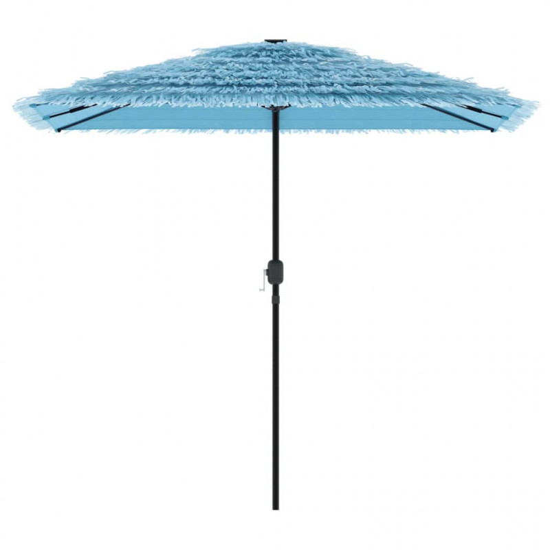Parasol ogrodowy na stalowym słupku, niebieski, 248x248x248 cm
