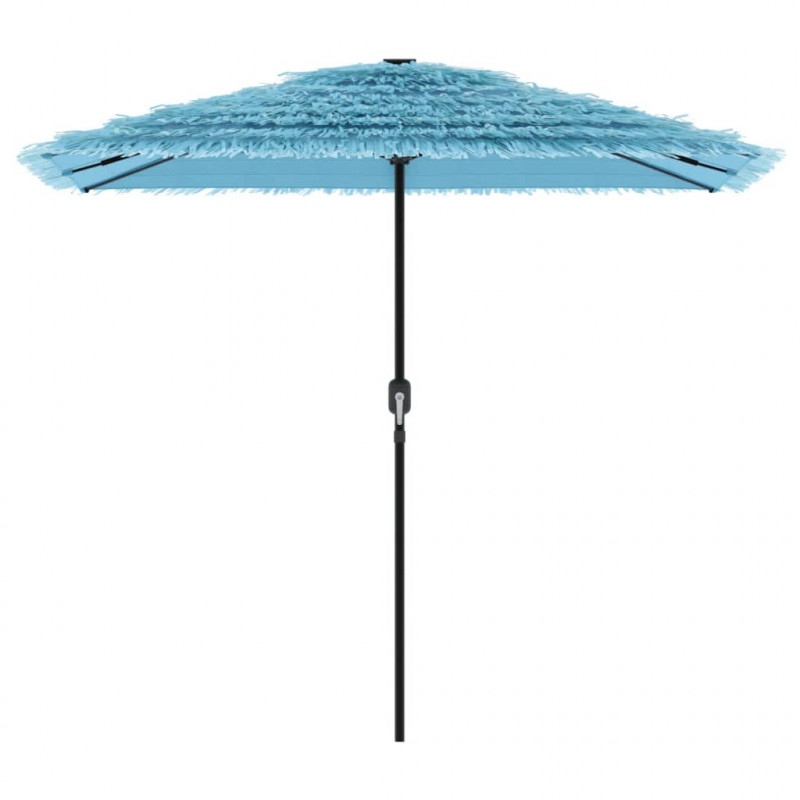 Parasol ogrodowy na stalowym słupku, niebieski, 248x248x248 cm