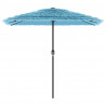 Parasol ogrodowy na stalowym słupku, niebieski, 248x248x248 cm