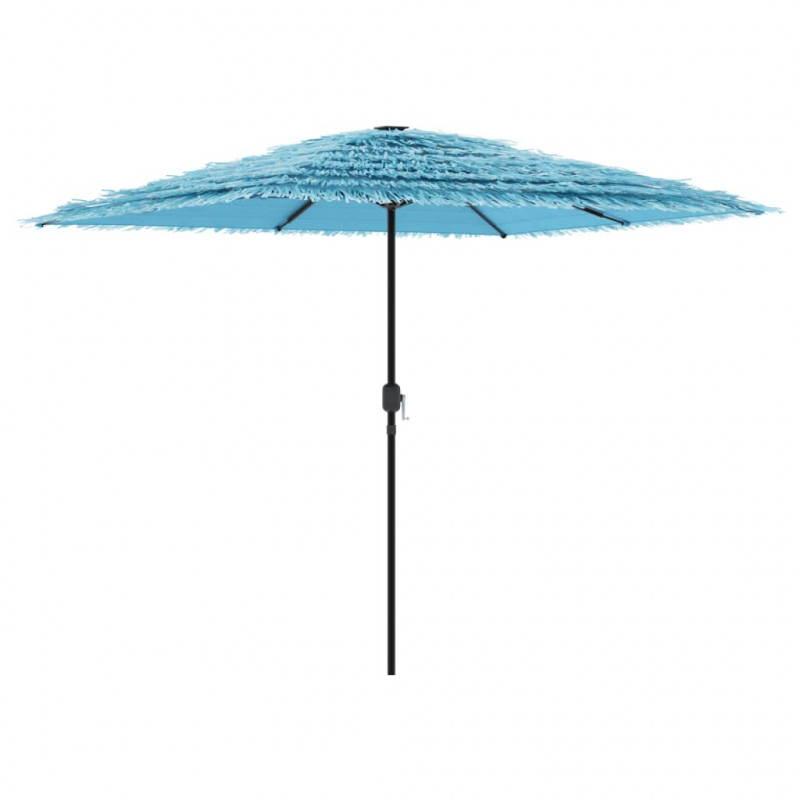 Parasol ogrodowy na stalowym słupku, niebieski, 248x248x248 cm