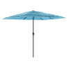Parasol ogrodowy na stalowym słupku, niebieski, 248x248x248 cm