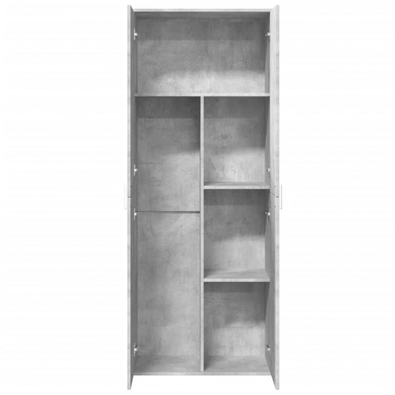 Wysoka szafka, szarość betonu, 70x35x180 cm