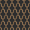 DUTCH WALLCOVERINGS Tapeta Geometric, czarno-złota