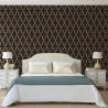 DUTCH WALLCOVERINGS Tapeta Geometric, czarno-złota