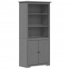 Biblioteczka BODO, szara, 82x40x173 cm, lite drewno sosnowe