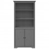 Biblioteczka BODO, szara, 82x40x173 cm, lite drewno sosnowe
