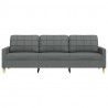 Sofa 3-osobowa, ciemnoszara, 210 cm, tapicerowana tkaniną