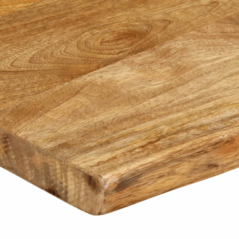 Blat stołu, 60x40x3,8 cm, naturalna krawędź, lite drewno mango