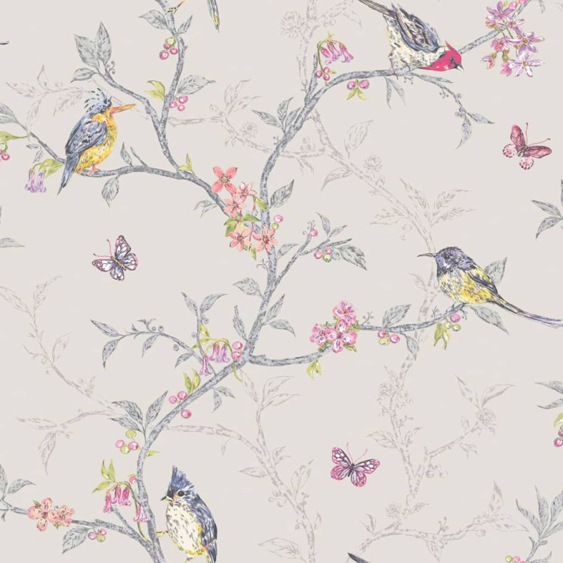 DUTCH WALLCOVERINGS Tapeta Phoebe, liliowa