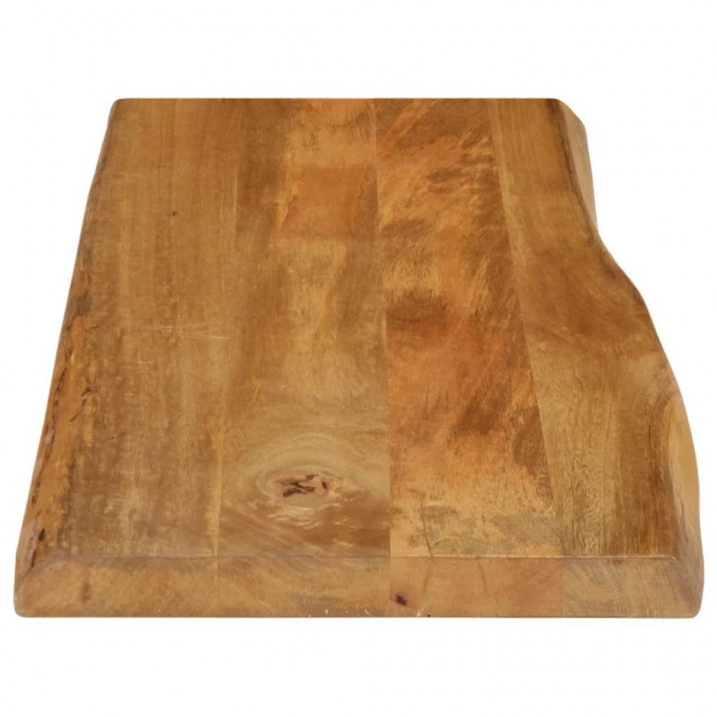 Blat stołu, 100x40x2,5 cm, naturalna krawędź, lite drewno mango