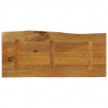 Blat stołu, 100x40x2,5 cm, naturalna krawędź, lite drewno mango