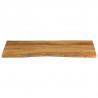 Blat stołu, 120x60x2,5 cm, naturalna krawędź, lite drewno mango