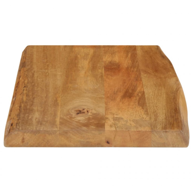 Blat stołu, 70x40x3,8 cm, naturalna krawędź, lite drewno mango