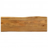 Blat stołu, 120x40x3,8 cm, naturalna krawędź, lite drewno mango