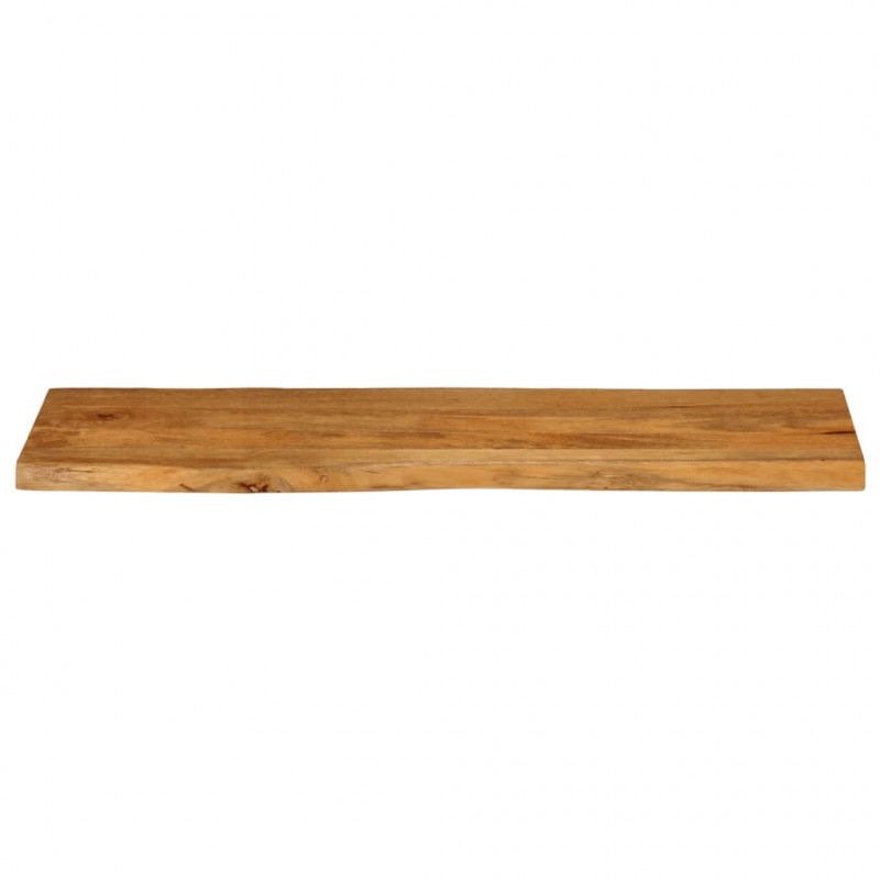 Blat stołu, 120x40x3,8 cm, naturalna krawędź, lite drewno mango