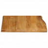 Blat stołu, 80x80x3,8 cm, naturalna krawędź, lite drewno mango