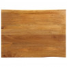 Blat stołu, 100x80x3,8 cm, naturalna krawędź, lite drewno mango