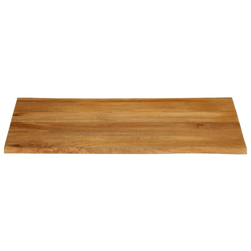 Blat stołu, 100x80x3,8 cm, naturalna krawędź, lite drewno mango