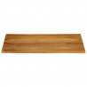 Blat stołu, 100x80x3,8 cm, naturalna krawędź, lite drewno mango