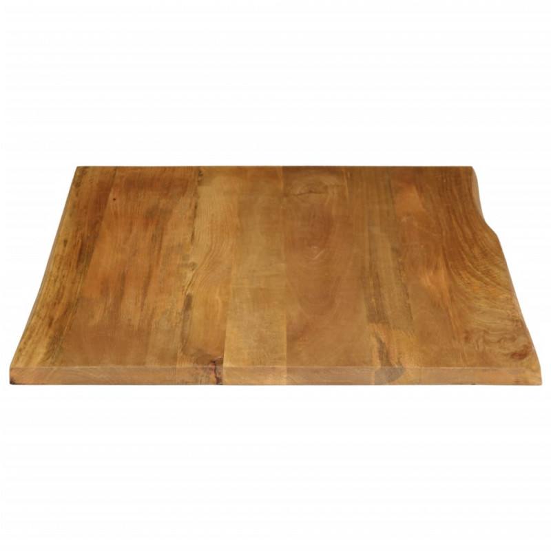 Blat stołu, 100x80x3,8 cm, naturalna krawędź, lite drewno mango
