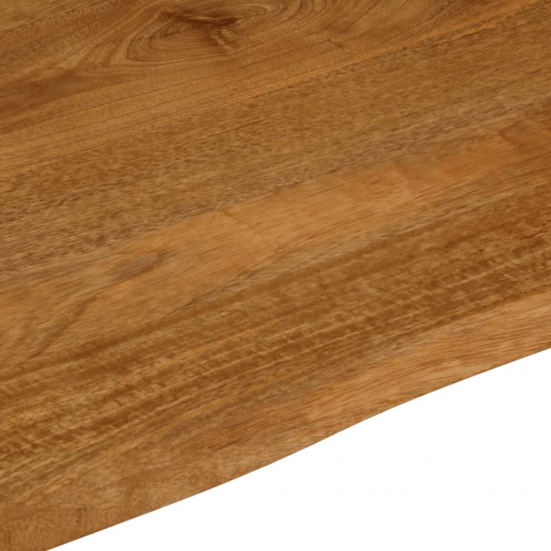 Blat stołu, 100x80x3,8 cm, naturalna krawędź, lite drewno mango