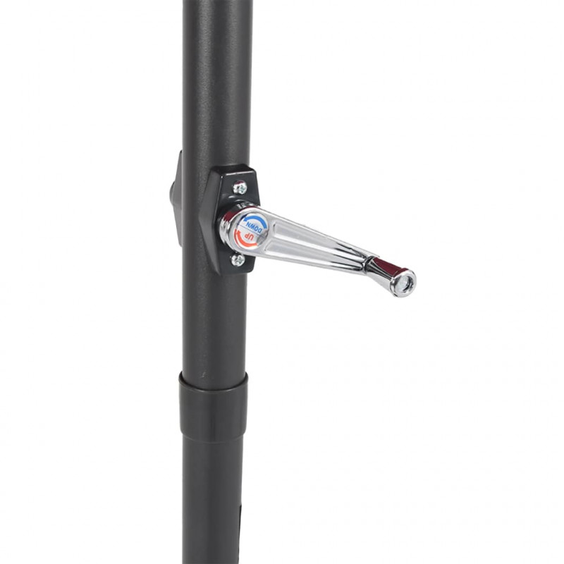 Parasol ogrodowy LED, stalowy słupek, zielony, 225x225x212 cm