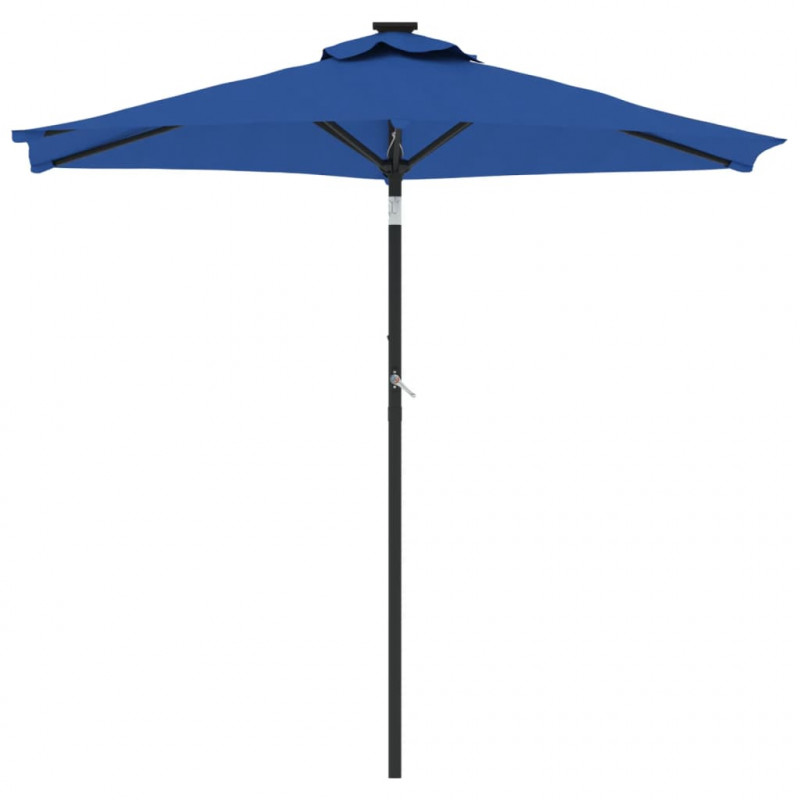 Parasol ogrodowy na stalowym słupku, lazurowy, 225x225x212 cm