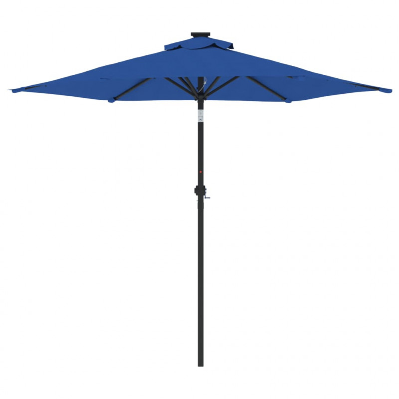 Parasol ogrodowy na stalowym słupku, lazurowy, 225x225x212 cm