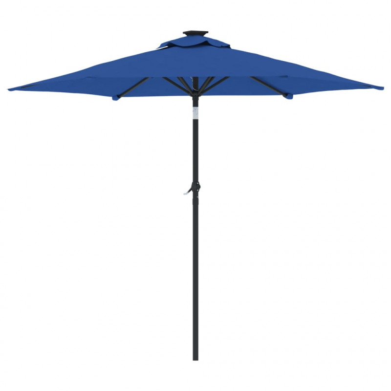Parasol ogrodowy na stalowym słupku, lazurowy, 225x225x212 cm